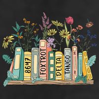 8647 Foxtrots Deltas Tangos Book Flower Tumbler