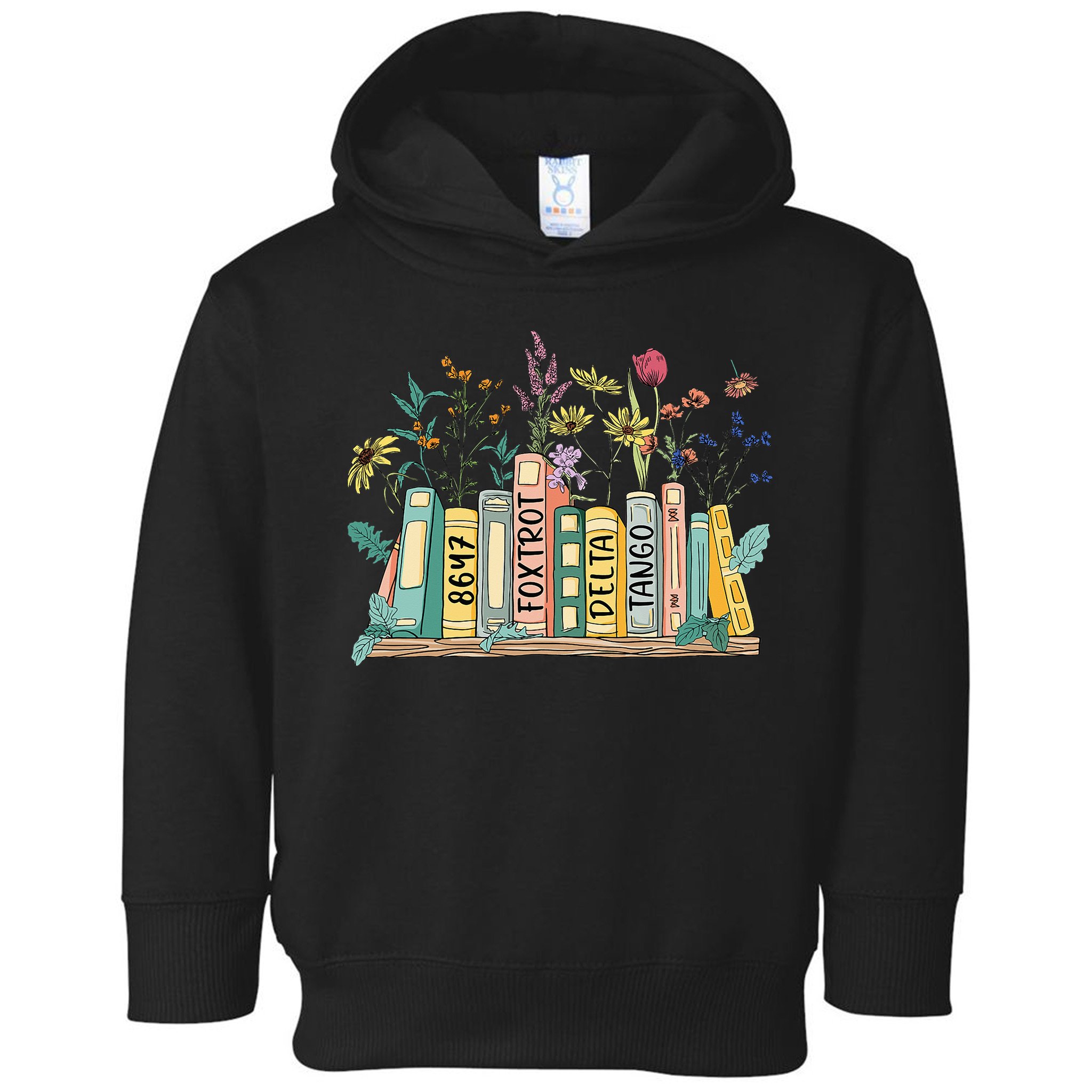 8647 Foxtrots Deltas Tangos Book Flower Toddler Hoodie