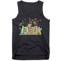 8647 Foxtrots Deltas Tangos Book Flower Tank Top