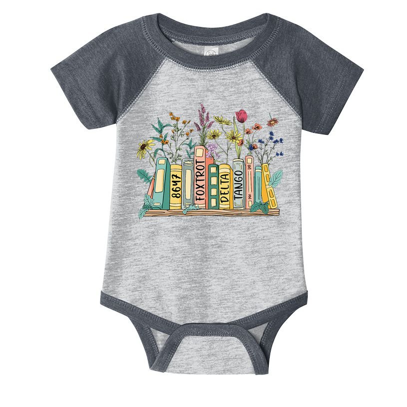8647 Foxtrots Deltas Tangos Book Flower Infant Baby Jersey Bodysuit