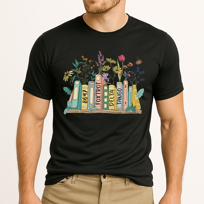 8647 Foxtrots Deltas Tangos Book Flower Performance Shirt