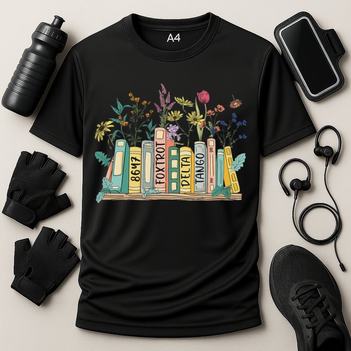 8647 Foxtrots Deltas Tangos Book Flower Performance Shirt