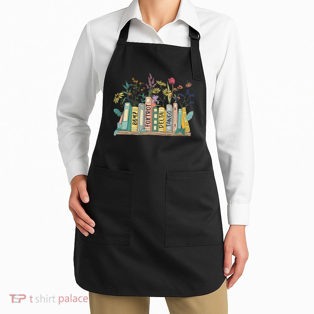 8647 Foxtrots Deltas Tangos Book Flower Apron