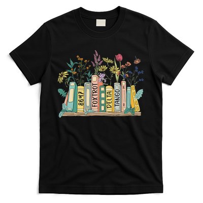 8647 Foxtrots Deltas Tangos Book Flower T-Shirt