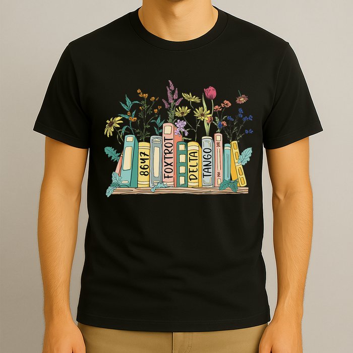 8647 Foxtrots Deltas Tangos Book Flower T-Shirt