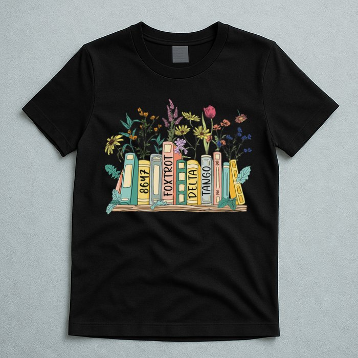 8647 Foxtrots Deltas Tangos Book Flower T-Shirt