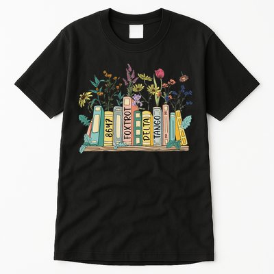 8647 Foxtrots Deltas Tangos Book Flower Tall T-Shirt