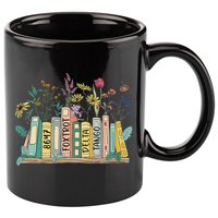 8647 Foxtrots Deltas Tangos Book Flower 11oz C Handle Ceramic Mug