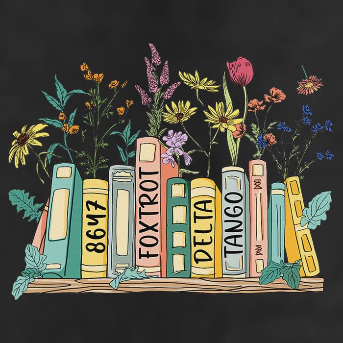 8647 Foxtrots Deltas Tangos Book Flower Tumbler