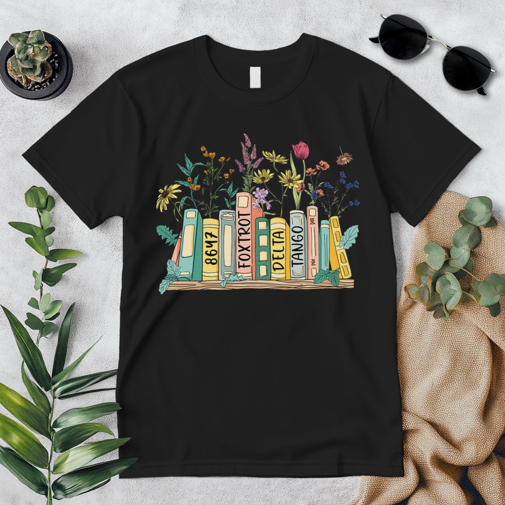 8647 Foxtrots Deltas Tangos Book Flower Premium T-Shirt
