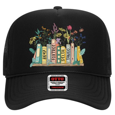 8647 Foxtrots Deltas Tangos Book Flower Trucker Hat