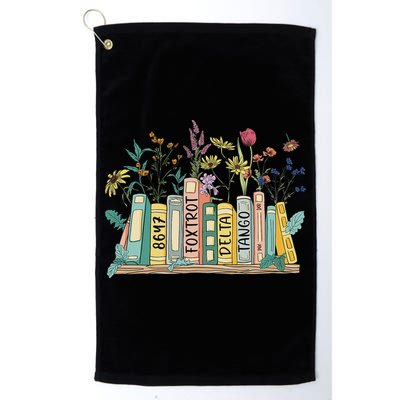 8647 Foxtrots Deltas Tangos Book Flower Golf Towel