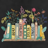 8647 Foxtrots Deltas Tangos Book Flower Golf Towel
