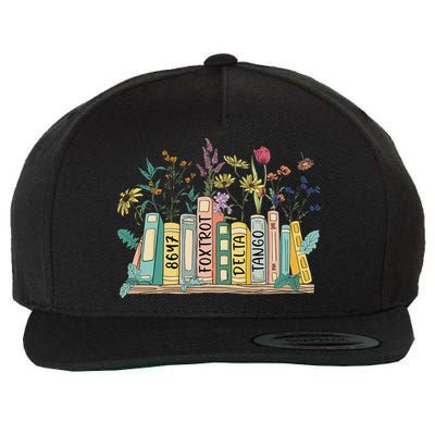 8647 Foxtrots Deltas Tangos Book Flower Wool Snapback Cap