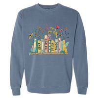 8647 Foxtrots Deltas Tangos Book Flower Garment-Dyed Sweatshirt