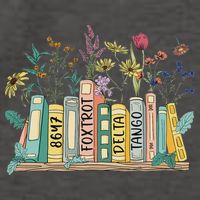 8647 Foxtrots Deltas Tangos Book Flower Vector Backpack