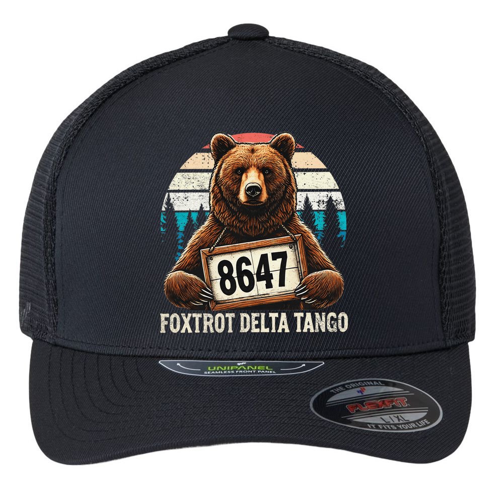 8647 Foxtrot Delta Tango Gift Flexfit Unipanel Trucker Cap