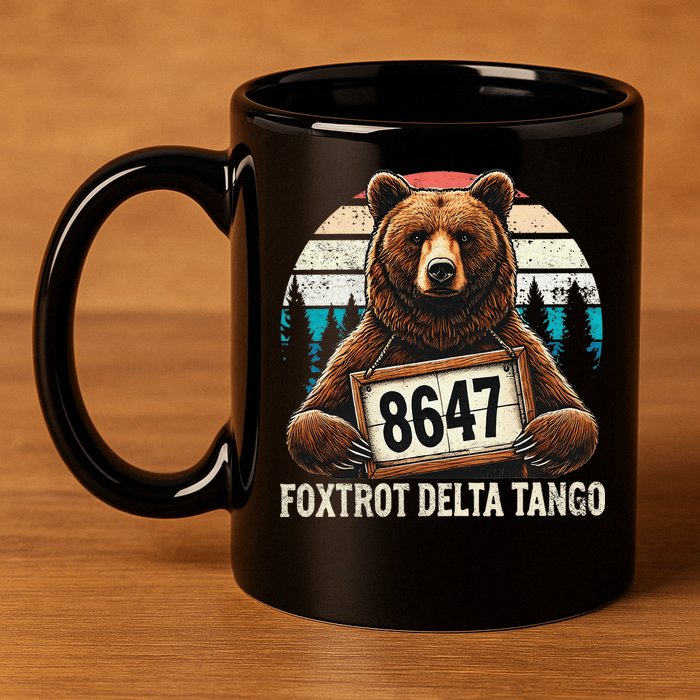 8647 Foxtrot Delta Tango Gift 11oz C Handle Ceramic Mug