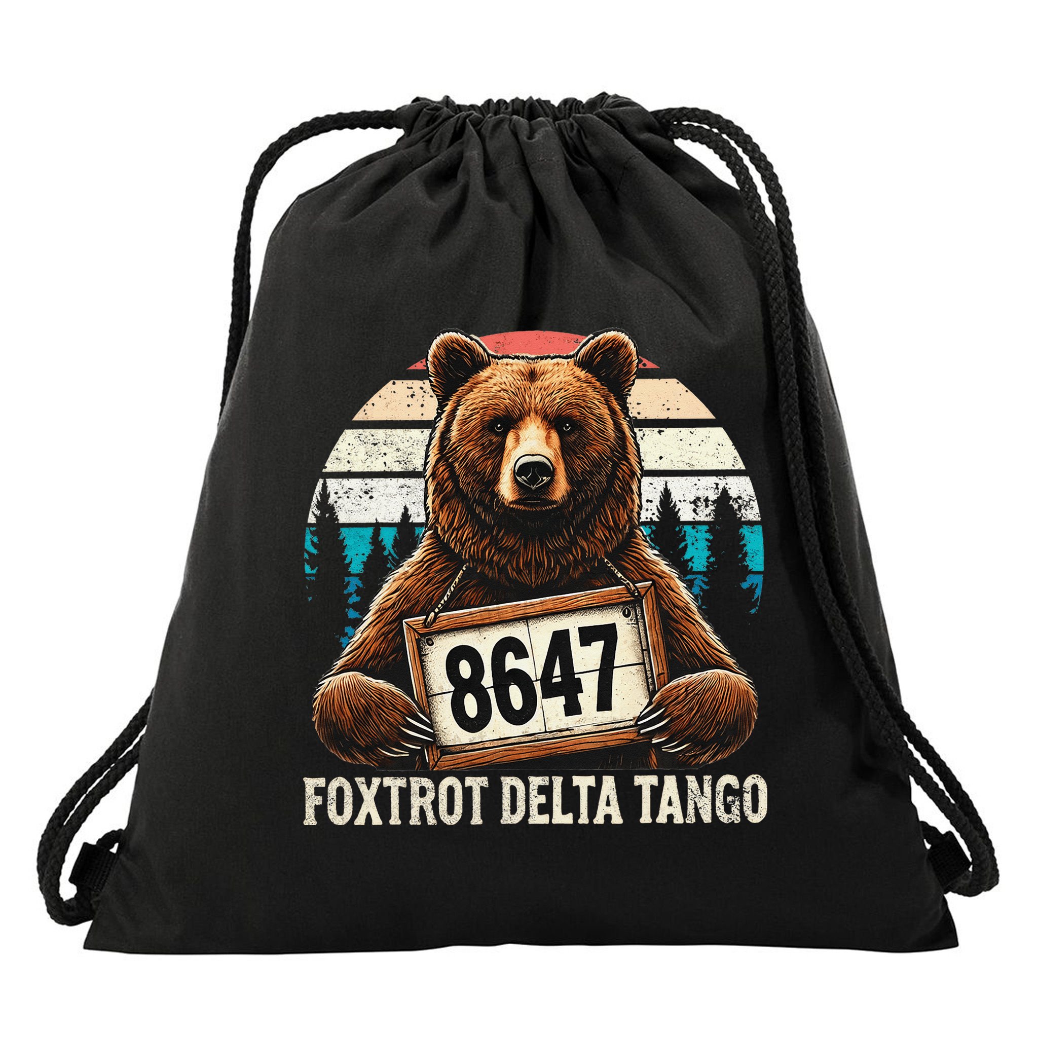 8647 Foxtrot Delta Tango Gift Drawstring Bag