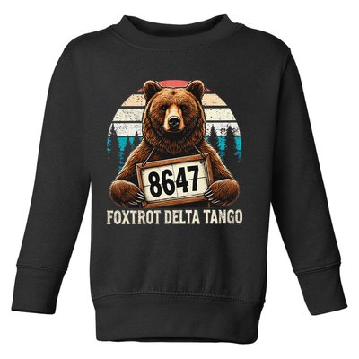 8647 Foxtrot Delta Tango Gift Toddler Sweatshirt