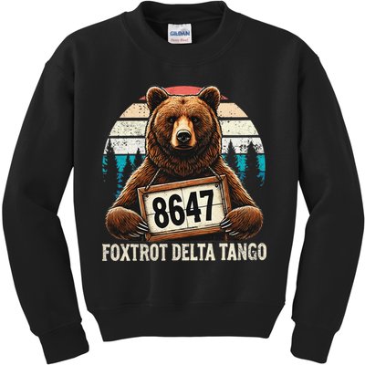8647 Foxtrot Delta Tango Gift Kids Sweatshirt