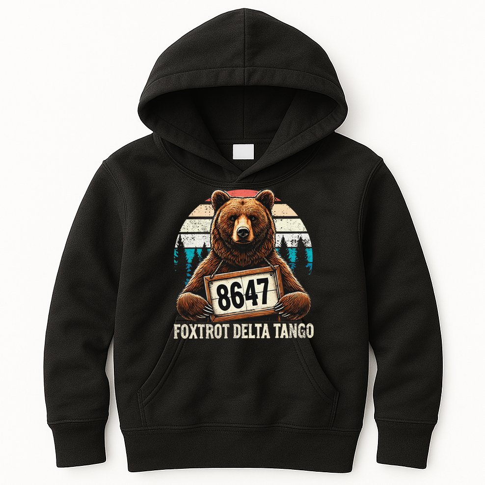 8647 Foxtrot Delta Tango Gift Kids Hoodie