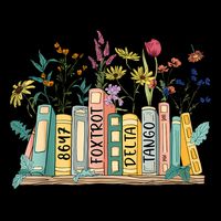 8647 Foxtrots Deltas Tangos Book Flower Backpack