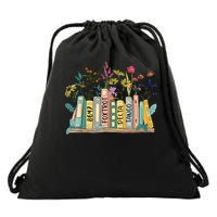 8647 Foxtrots Deltas Tangos Book Flower Drawstring Bag