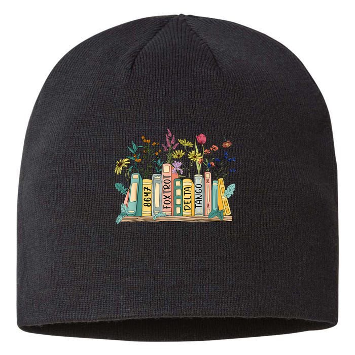 8647 Foxtrots Deltas Tangos Book Flower Sustainable Beanie