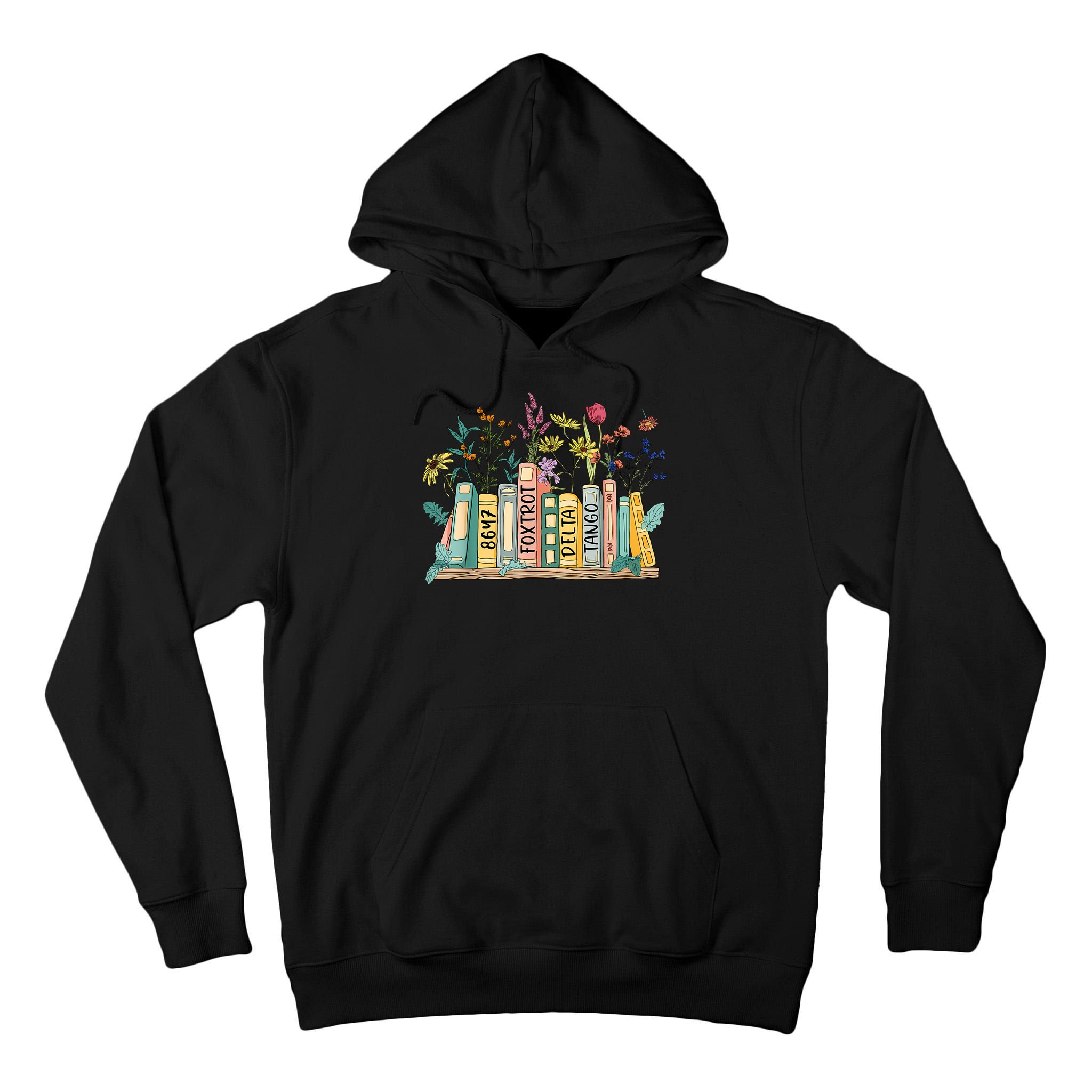 8647 Foxtrots Deltas Tangos Book Flower Tall Hoodie