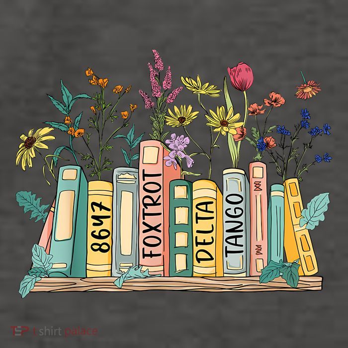 8647 Foxtrots Deltas Tangos Book Flower Vector Backpack