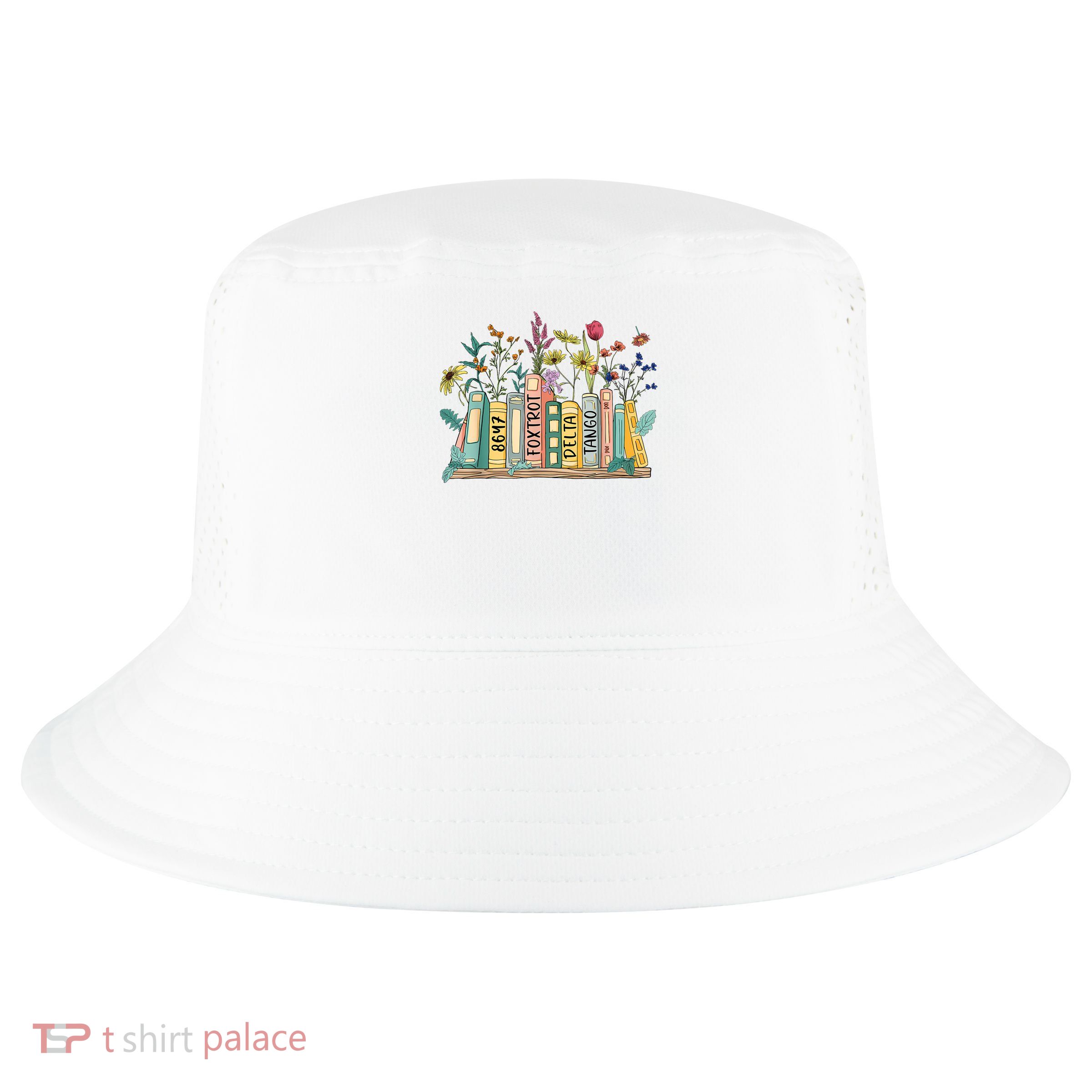 8647 Foxtrots Deltas Tangos Book Flower Cool Comfort Performance Bucket Hat