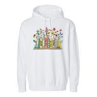 8647 Foxtrots Deltas Tangos Book Flower Garment-Dyed Fleece Hoodie