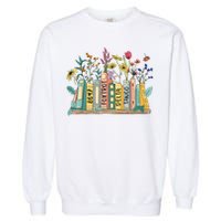 8647 Foxtrots Deltas Tangos Book Flower Garment-Dyed Sweatshirt
