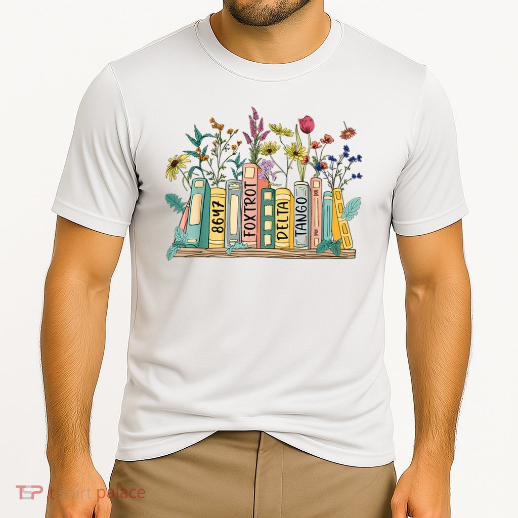 8647 Foxtrots Deltas Tangos Book Flower Performance Shirt