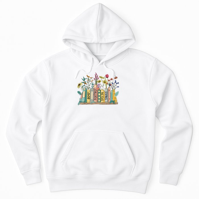 8647 Foxtrots Deltas Tangos Book Flower Hoodie
