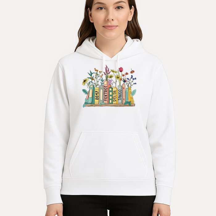 8647 Foxtrots Deltas Tangos Book Flower Hoodie