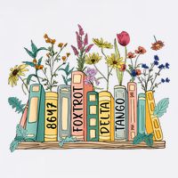 8647 Foxtrots Deltas Tangos Book Flower Hoodie