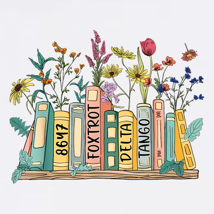 8647 Foxtrots Deltas Tangos Book Flower Hoodie