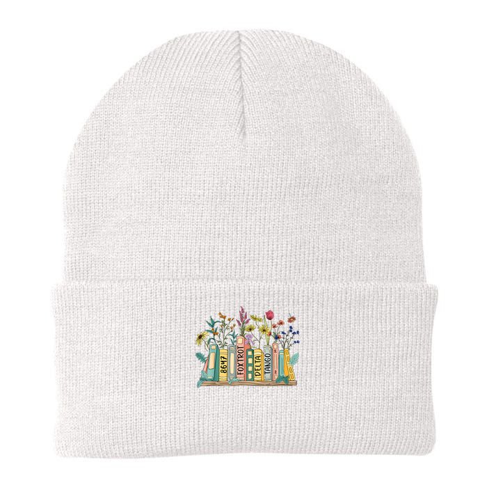 8647 Foxtrots Deltas Tangos Book Flower Beanie