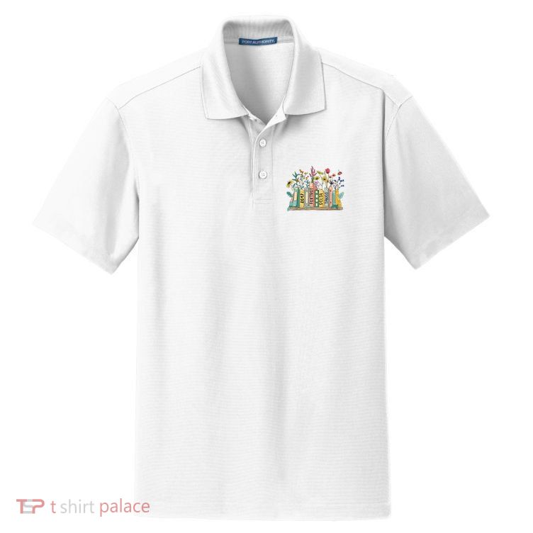 8647 Foxtrots Deltas Tangos Book Flower Dry Zone Grid Polo