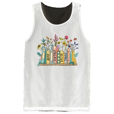 8647 Foxtrots Deltas Tangos Book Flower Mesh Reversible Basketball Jersey Tank