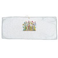8647 Foxtrots Deltas Tangos Book Flower Large Microfiber Waffle Golf Towel