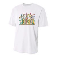 8647 Foxtrots Deltas Tangos Book Flower Youth Performance Sprint T-Shirt