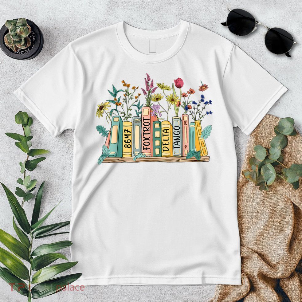 8647 Foxtrots Deltas Tangos Book Flower Premium T-Shirt