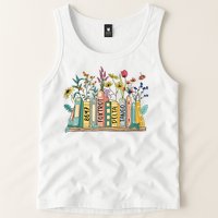 8647 Foxtrots Deltas Tangos Book Flower Tank Top