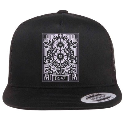 8647 Floral Feminist Subtle Human Rights Flatbill Hat
