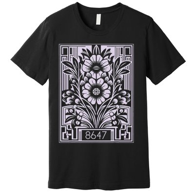 8647 Floral Feminist Subtle Human Rights Premium T-Shirt