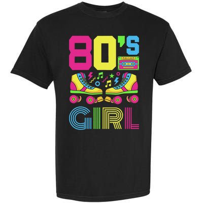 80s Girl 1980s Fashion Theme Party Outfit Eighties Costume Garment-Dyed Heavyweight T-Shirt