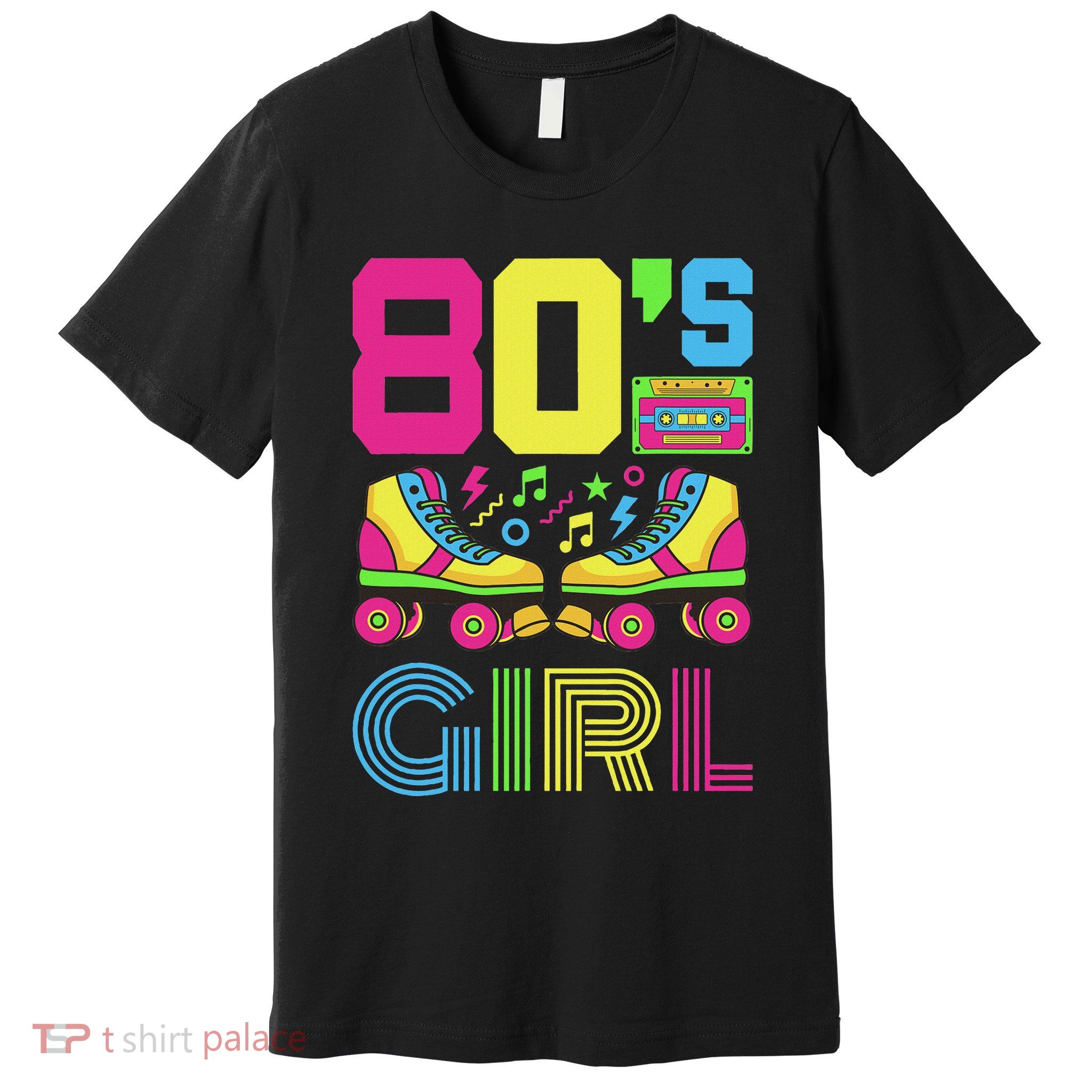 80s Girl 1980s Fashion Theme Party Outfit Eighties Costume Premium T-Shirt